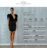 Feather Bandage Elegant Deep V Neck Sleeveless Sexy Dresses