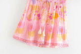 chic floral print elastic waist Boho Bohemian Shorts