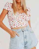 Chiffon Floral Print Boho Bohemian Tops