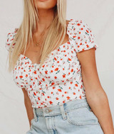 Chiffon Floral Print Boho Bohemian Tops