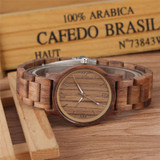 Analog Luminous Hands Handmade Wood Watches
