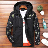 Camouflage Military Hooded Casual Zipper Jacket