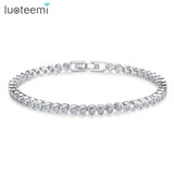 Luxury Round Clear CZ Tennis Bracelets & Bangles