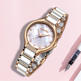 Rose Gold Ceramic Luxury Simple Waterproof Watches
