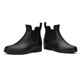Women's waterproof chelsea boots flat ankel high rain boots