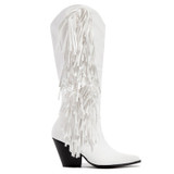 2020 Winter New Fashion Female Chunky Pointed Toe Women Heeled Fringe Boots