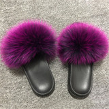 Women Summer Non Slip Fluffy Slide Sandals