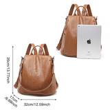 Women Anti theft Leisure Large Capacity Travel Backpack Multi-function Soft Shoulder Bag