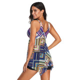 Printed Two Pieces Push Up Swimsuit