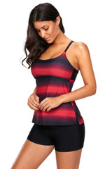 Gradient Cover Belly Criss Cross Two Piece Swimsuits