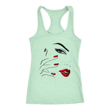 Red Nail Lips Tanks