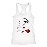Red Nail Lips Tanks