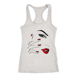 Red Nail Lips Tanks