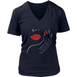 Lips And Nails V-Neck