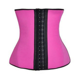Women's Underbust Latex Girdle Waist Trainer Corset Steel Boned