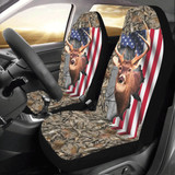 Hunting Amercan Flag Car Seat Cover Car Seat Covers (Set of 2) Hunting Amercan Flag Car Seat Cover Car Seat Covers (Set of 2)