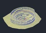 【World Famous Architecture CAD Drawings】Roman Coliseum CAD 3D model