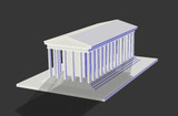 【World Famous Architecture CAD Drawings】Greek temple CAD 3D  Model