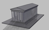 【World Famous Architecture CAD Drawings】Greek temple CAD 3D  Model
