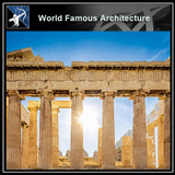 【World Famous Architecture CAD Drawings】Greek temple CAD 3D  Model
