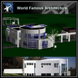 【World Famous Architecture CAD Drawings】3d Grottahouse - Richard Meier CAD 3D Model