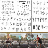 ★【All Gym,Fitness equipment CAD Blocks Bundle-Stadium,Gymnasium, playground, sports hall V.2】@Gem CAD Blocks,Autocad Blocks,Drawings,CAD Details