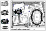 ★【Stadium CAD Design-Stadium,Gymnasium, track and field, playground, sports hall】@CAD Blocks,Autocad Blocks,Drawings,CAD Details
