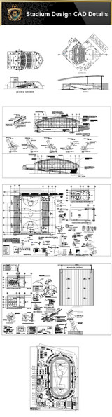 ★【Stadium CAD Design-Stadium,Gymnasium, track and field, playground, sports hall】@CAD Blocks,Autocad Blocks,Drawings,CAD Details