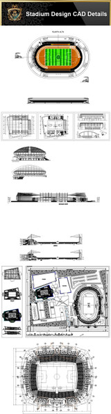 ★【Stadium CAD Design-Stadium,Gymnasium, track and field, playground, sports hall】@CAD Blocks,Autocad Blocks,Drawings,CAD Details