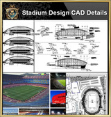 ★【Stadium CAD Design-Stadium,Gymnasium, track and field, playground, sports hall】@CAD Blocks,Autocad Blocks,Drawings,CAD Details