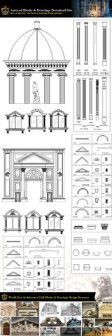 Architectural Decoration Elements CAD Blocks Bundle V.1