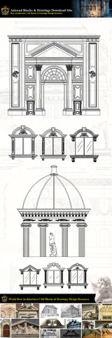 Architectural Decoration Elements CAD Blocks Bundle V.1