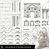 Architectural Decoration Elements CAD Blocks Bundle V.1