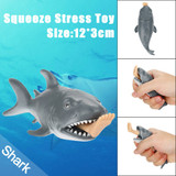 12cm Funny Toy Shark Squeeze Stress Ball Alternative Humorous Light Hearted New