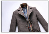 2019 Winter Men's Casual Wool Trench Coat Fashion Business Long Thicken Slim Overcoat Jacket Male Peacoat Brand Clothes 1717