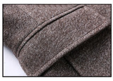 2019 Winter Men's Casual Wool Trench Coat Fashion Business Long Thicken Slim Overcoat Jacket Male Peacoat Brand Clothes 1717