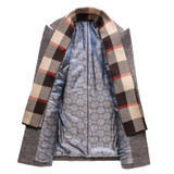 2019 Winter Men's Casual Wool Trench Coat Fashion Business Long Thicken Slim Overcoat Jacket Male Peacoat Brand Clothes 1717