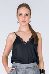 STRAP BLOUSE WITH LACE DETAIL