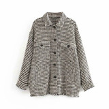 Winter Plaid Tweed Jackets Coats