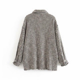 Winter Plaid Tweed Jackets Coats