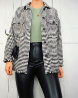 Winter Plaid Tweed Jackets Coats