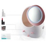 USB Rechargeable Makeup Organizer Cosmetic Storage