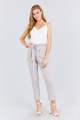 White Snap Button Design Camisole