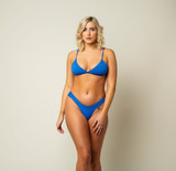 Passiflora Bikini Top - Cornflower Blue