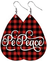 Peace Christmas Earrings