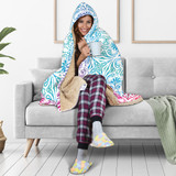 Bohemian Rainbow (White) - Hooded Blankets