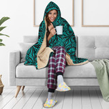 Bohemian Tiffany Girl (Black) - Hooded Blankets