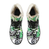 Verde esperanza Faux Fur Lined Vegan Leather Boots