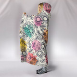 Pastel Sugar Skull Hooded Blanket