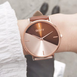 Leather Rose Gold Watch